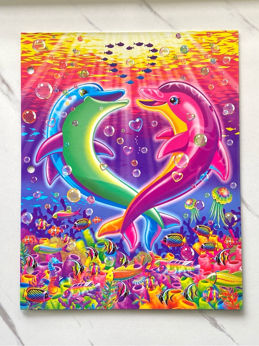 Lisa Frank Dancing Dolphins folder